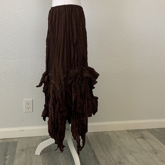 Surrealist asymmetrical boho skirt - Picture 2 of 11